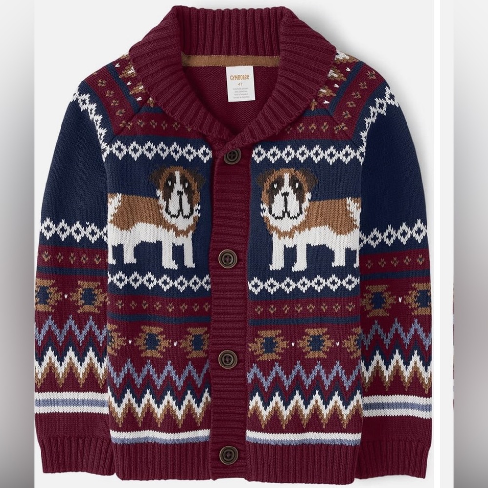 NWOT Gymboree Boys' Long Sleeve Puppy Cardigan Sweaters Size 10